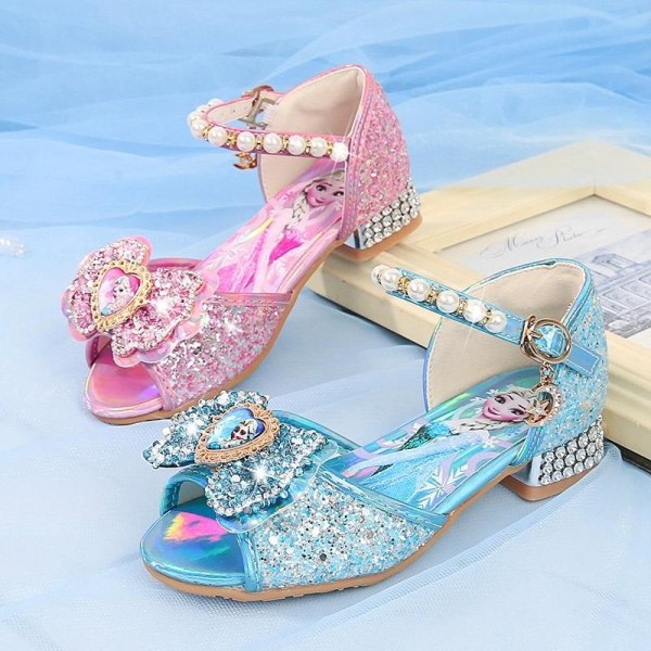 Prinsessakengät Elsa-kengät lapsille juhlakengät pinkki 18.5cm / koko29 18.5cm / size29