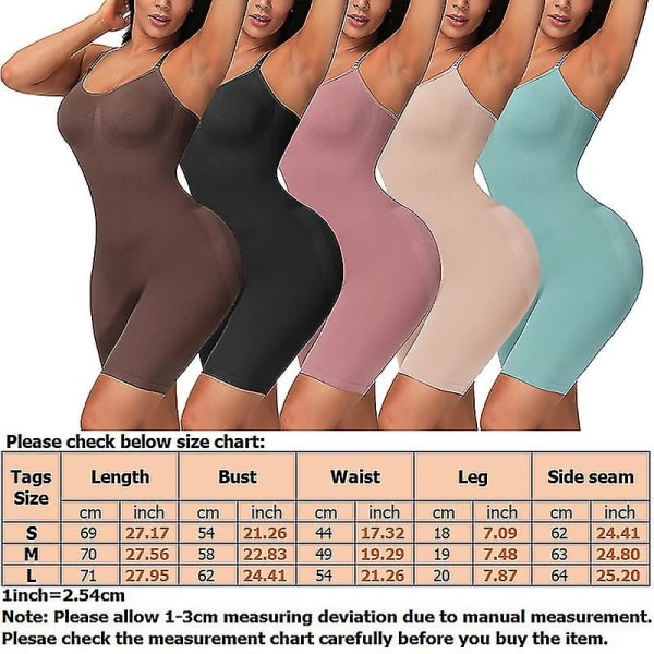 Body Shaper Body Shaper för kvinnor Magekontroll Slimming Seamless Shapewear Jumpsuit Svart S szq