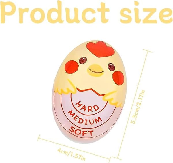 Eggtimer, Eggklokke – Fargeskiftende timer for perfekt kokte egg_TF_TF 1 - Pack