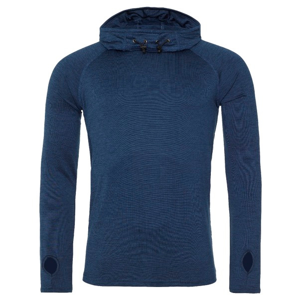 AWDis Just Cool Herre Cowl Neck Langærmet Baselayer Top XL Navy Melange XL zdq