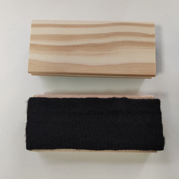 Eraser - Pine Felt 2-pack - Dust-free - Suitable for Blackboards and Whiteboards - Chalk Eraser - Engravable - DIY