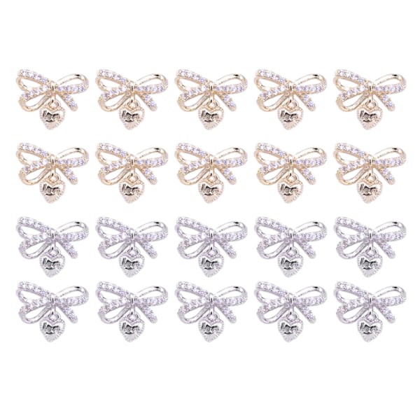 CDQ 20 stk Nail Charms, Legering Nail Gems Nail Art Dekoration