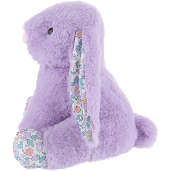 Lammlegetøj Plys lilla kanin bamse med fluffy bløde blomsterører 7,9 tommer