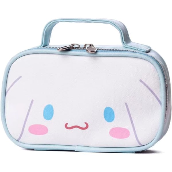 Kawaii Cinnamoroll-väska, Cinnamoroll-sminkväska, Söt tecknad kosmetikaväska, Mini-rese-toalettväska, Vattentät återanvändbar konst (blå)