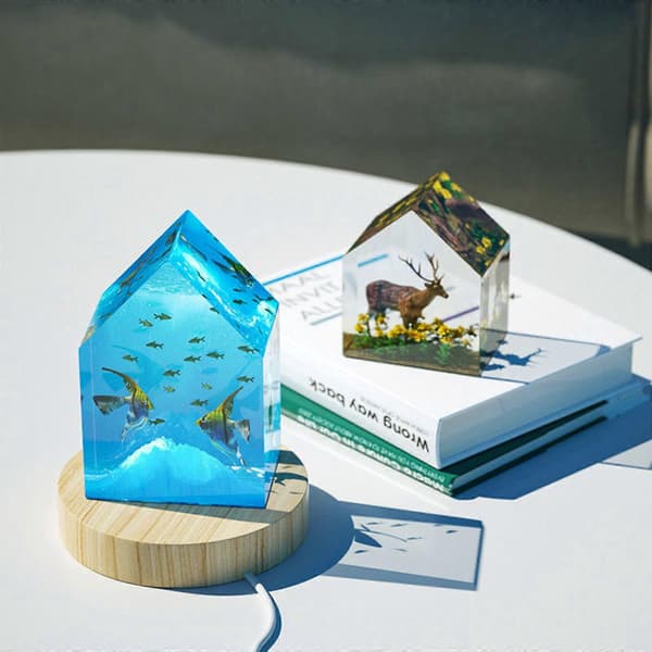 DIY Kristall Dropplim Bordsbokstöd Form Spegel Ornament Hus Prov Form_tfrf