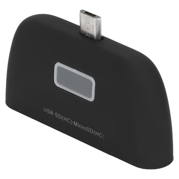 Mini Multifunksjonell 4 i 1 Smartleser OTG-kortleser med Micro USB-ladeport