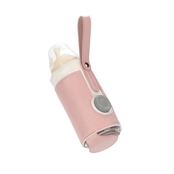 Smart Mjölkflaskvärmare Baby Kylväska USB Resor rosa