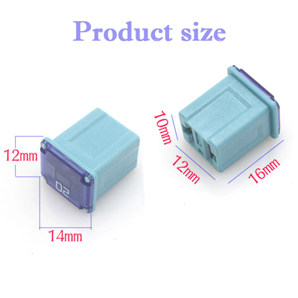 Gebildet 12 st Low Profile Jcase Block Säkringar Bilsäkringar för Lastbilar Bilar och SUV:ar (20A/25A/30A/40A/50A/60A, 2 st vardera)