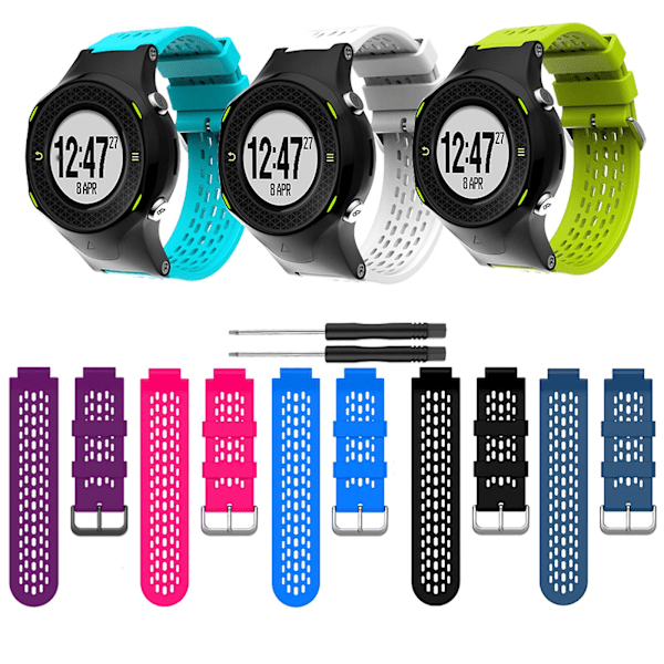 Blødt silikone udskiftningsrem til ur, armbånd, åndbart sportsurrem til Garmin- Approach S4/s2 Vivoactive [LGL] Lime