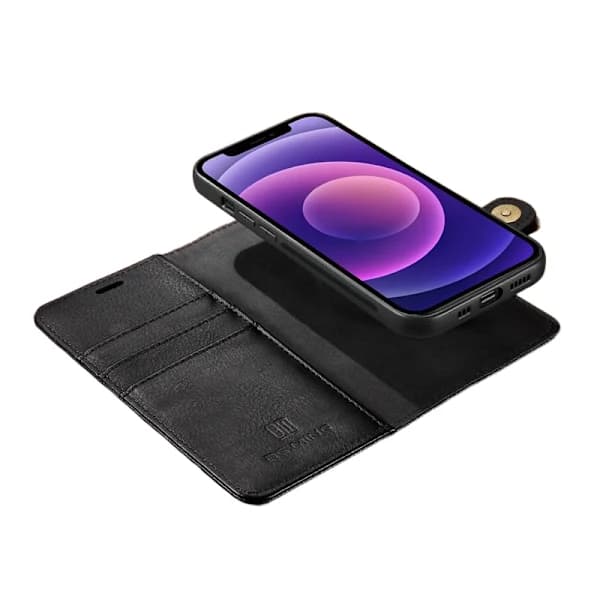 DG.MING Genuine Leather Case for iPhone 12 Light Brown