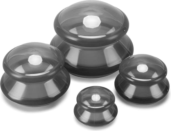 Cellulite Kopper - Cupping mod Cellulite - Cupping Sæt med 4 - Cupping Kopper - Hele Kroppen - Cupping Kopper Massage - Til Ansigt, Arme og Ben - Sort ...