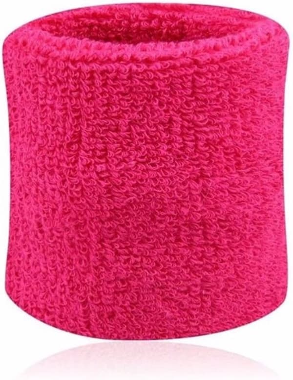 Håndleddssvettebånd - Håndleddsbånd - Trening - Kondisjon - 1 stk - Fuksia