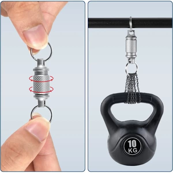 1 pc Titanium Alloy Quick Release Rotating Keychain, Detachable Keychain Rotatable for Bag Purse Belt