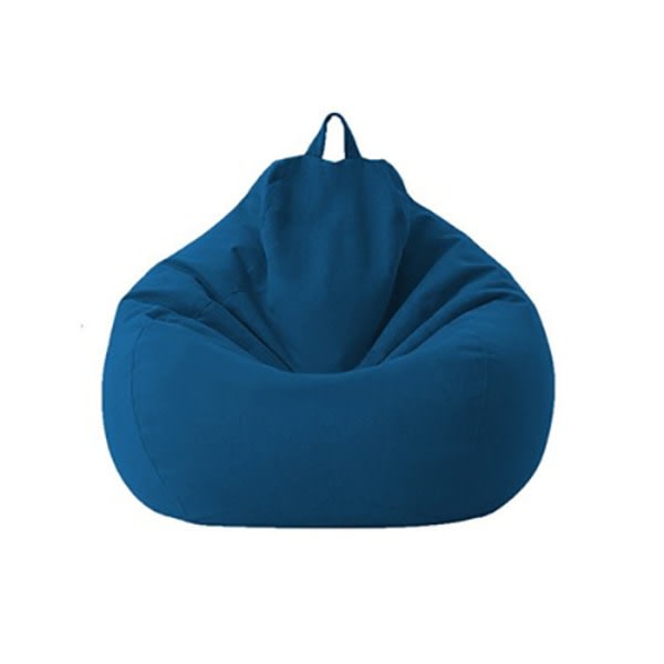 （Blå）Bean Bag Cover - Bomulls- og cover 100x120cm - Dragkedja