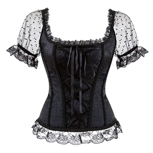 Goottilainen gobeliini Nyöritys luukorsetti Ylävartalo Bustier pitsillä