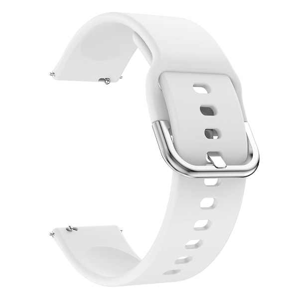 Silikonarmbånd for smartklokke (20 mm) - Hvit 15
