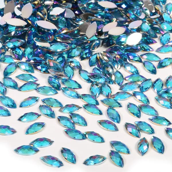 Fargerike Hesteøye Akryl Rhinestones - Kunsttilbehør Lyseblå Light Blue_tfrf