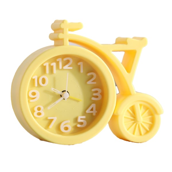 CDQ Väckarklocka Creative Digital Desk Time Clock Nyhet vid sängkanten Gul cykel