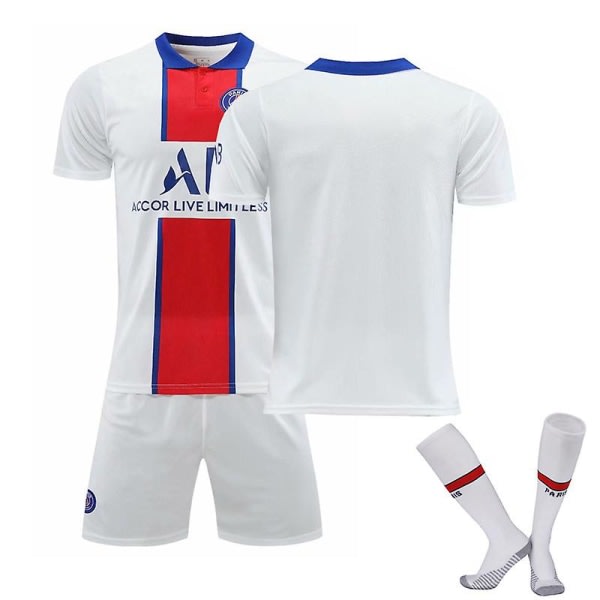 Mordely 2022 Paris fotboll borta tröja nr nummer Ny fotbollssats 24 (130-140cm)