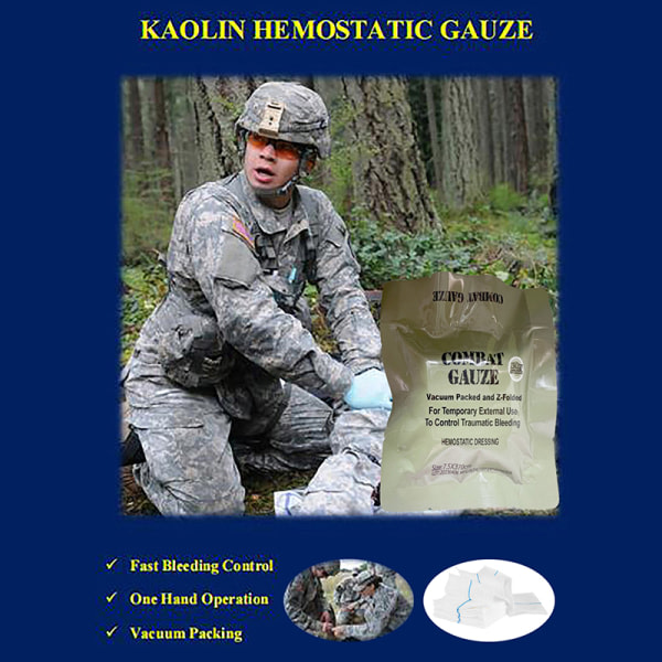 Kaolin Gauze Combat Emergency Trauma Löslig för Ifak Tactical CDQ