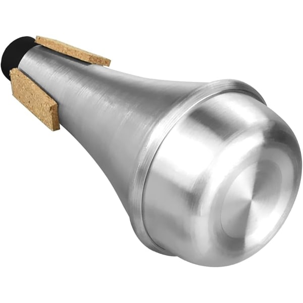 CDQ Ljuddämpare Aluminiumlegering Trumpet Mute Silverlegering Rak Mute Trumpet Trumpet Brusreducering