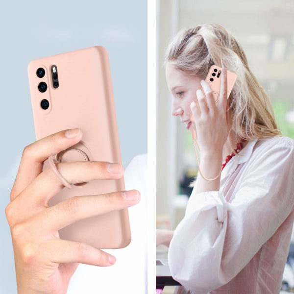 CDQ Huawei P30 Pro Silikon Soft Gel Gummideksel - Rosa