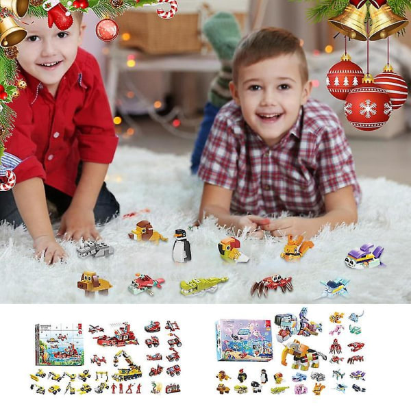 2023 Julkalender 24st/ set Barn Jul Havsdjur Samling Leksaker Adventskalender Pojkar Nyårspresenter undervattensdjur