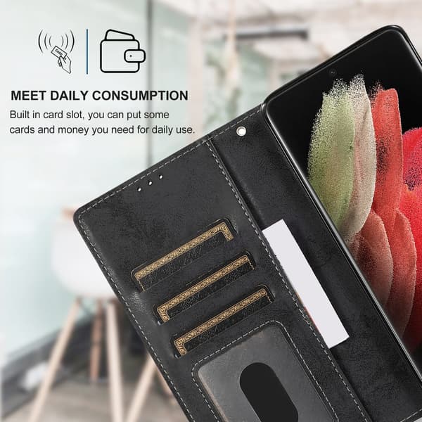 Pung Etui til Galaxy S21 Ultra Sort