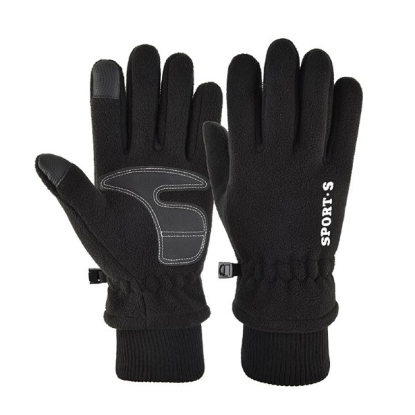 Herre Vinter Polar Fleece Silica Gel Slip Touch Sport Cykel Grå One Size