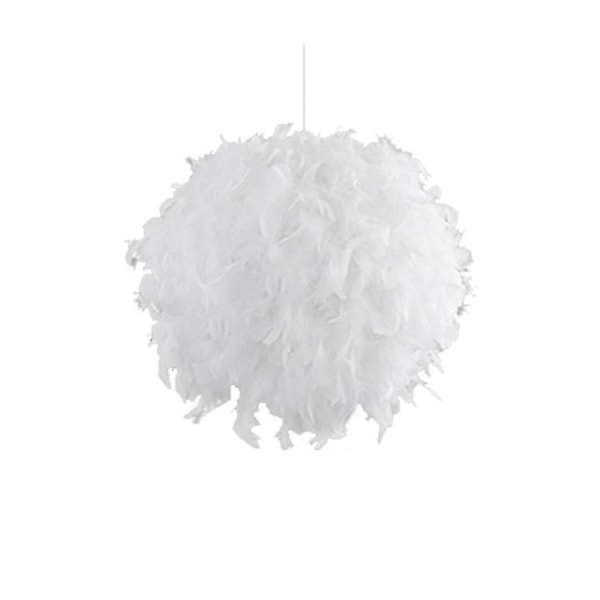 Pendellampe hvit fjær taklampeskjerm Ikke-elektrisk lampe