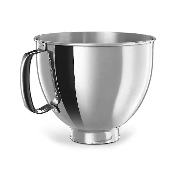 5 Quart 304 rustfrit stål røreskål til KitchenAid Classic & Artisan 4.5 5 QT vippehovedmixere, sølv