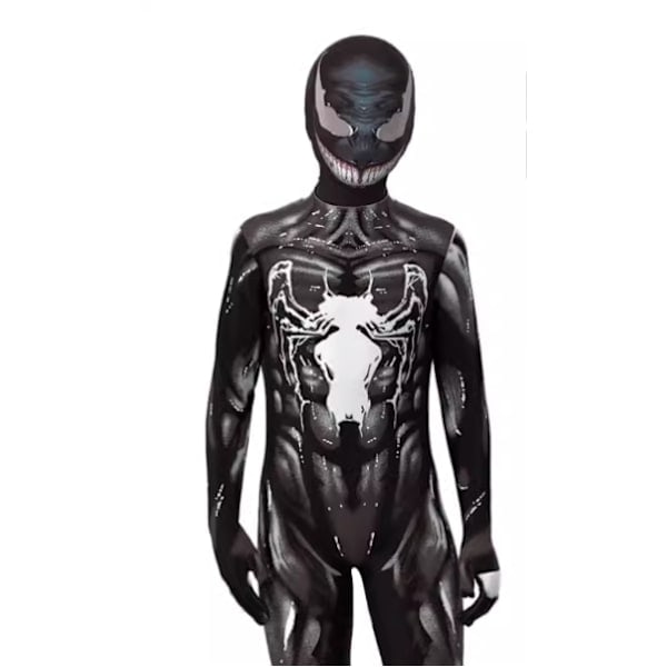 Venom-kostume til børn, dreng, superhelt, onesie, Halloween, rollespil, maske M(120-130cm) M(120-130cm)