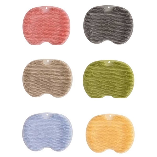 Foot & Back Scrubber for Shower - Mounts to the Wall Grey grå