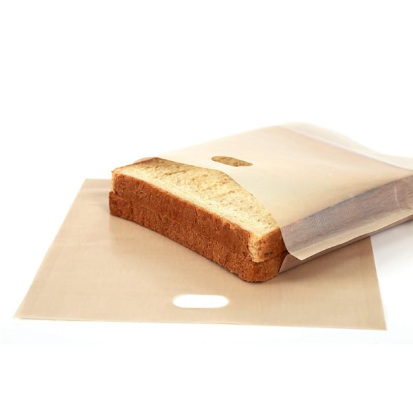 CDQ 10-pack återanvändbara brödrostpåsar Non-stick värmesmörgåspåsar