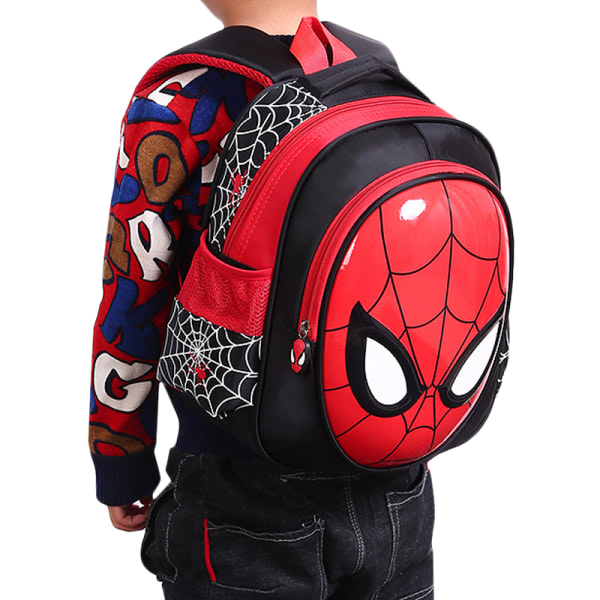Barn Barn Pojkar Spiderman Ryggsäck Skolboksväska Svart