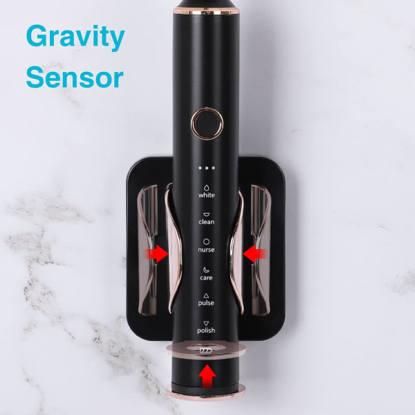Elektrisk tandbørsteholder, Gravity Sensor vægmonteret, No Punch klæbende tandbørsteholder, Organizer dekorativ boks (2 stk)