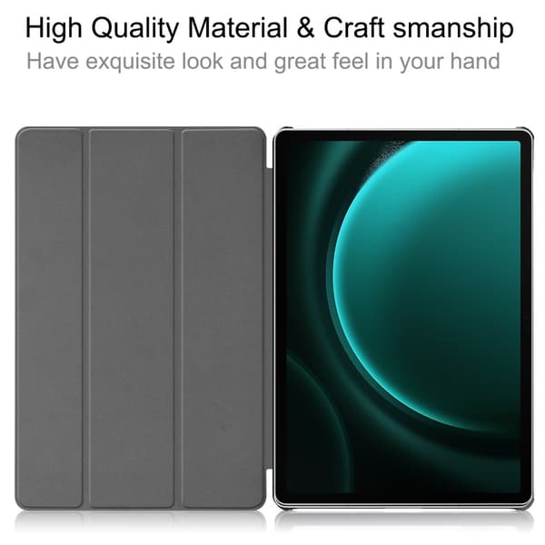 Galaxy Tab S9 FE Plus, Kotelo, Kolmiosainen, Musta