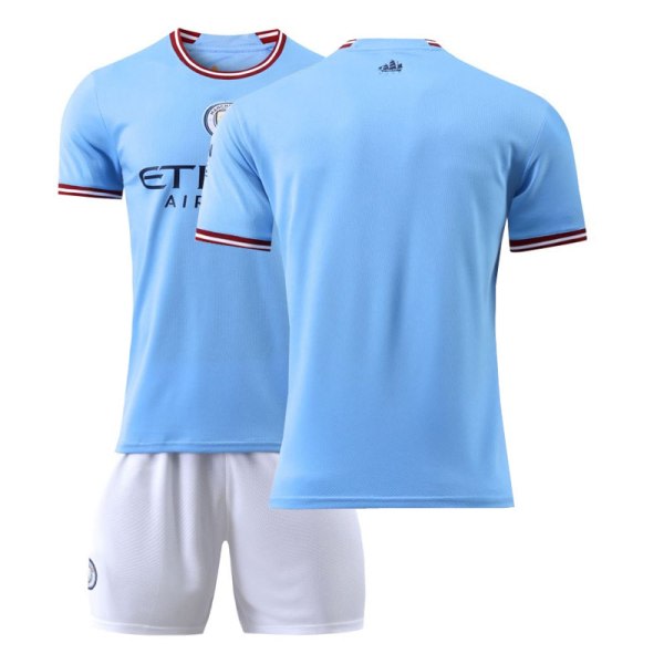 Manchester City trøje 22-23 fodboldtrøje Voksen trøje Unummereret Ingen numre 2XL Nr 7+str+skyd 2XL