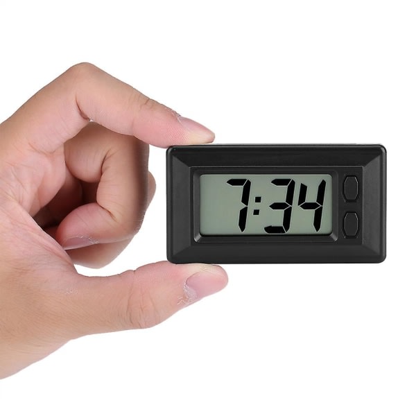 Bilinstrumentpanelklocka Fordonsmätarklocka Digital klocka (1:a, svart) zdq
