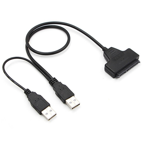 2017 Digital USB 2.0 til SATA Konverter Adapterkabel til 2.5 SA Sort 5cm*4cm*1cm