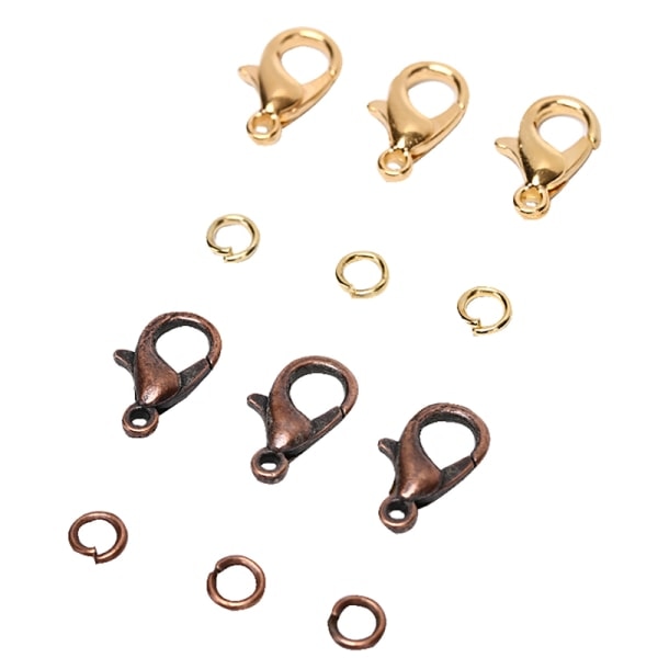 960 st smyckesatser hummerlås hoppa ring för halsband Multicolor