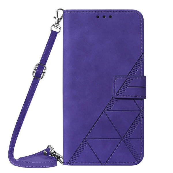 Yhteensopiva Samsung Galaxy A32 4g Case, Halsband Crossbody Phone Case Magnetisk Cover Purple A