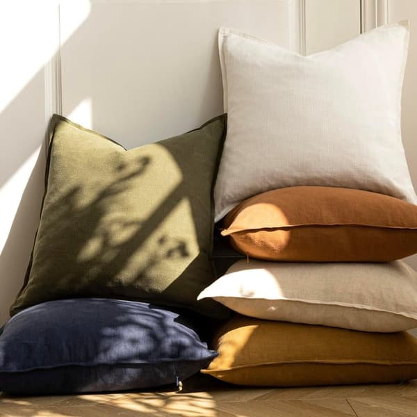 2-pack Linnekuddfodral 45x45cm/40x40cm, Bohemisk Stil för Soffa & Sovrum_TF_TF Vit 40x40cm