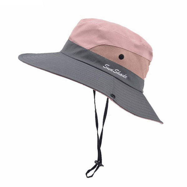 Solhat mr dam UV-beskyttelse 1 sommerhue fiskehat fiskehat boonie fiskehat pink