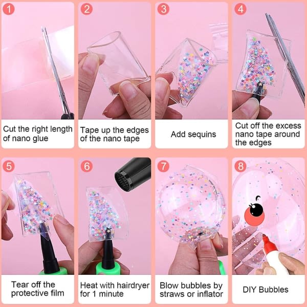 Nano Tape Bubble Kit DIY Bubble Balloons SET C SET C SET C