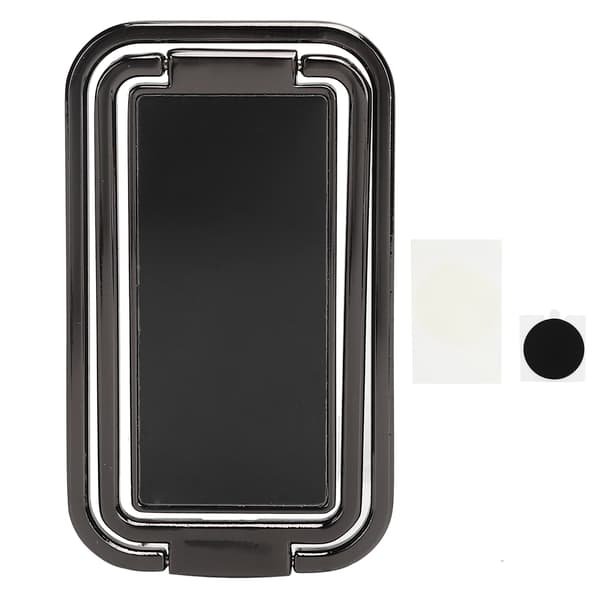 Fingerring Mobiltelefonholder Stativ 360° Rotation Metal Ring Spænde MultiAngle Håndgreb (Sort)