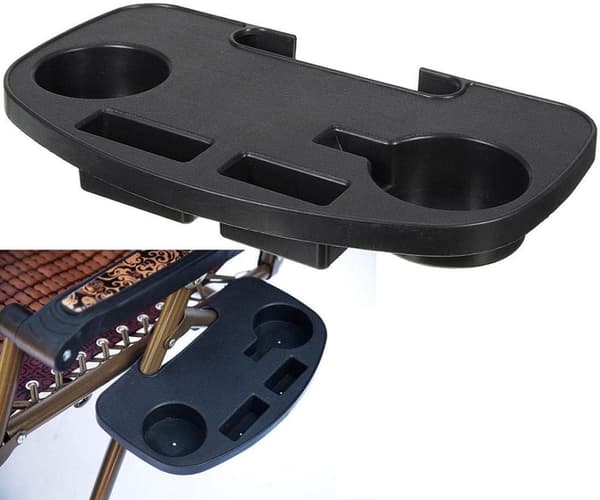Universell koppholder for Zero Gravity Chair Utility Tray (2-pakning, stil 2)