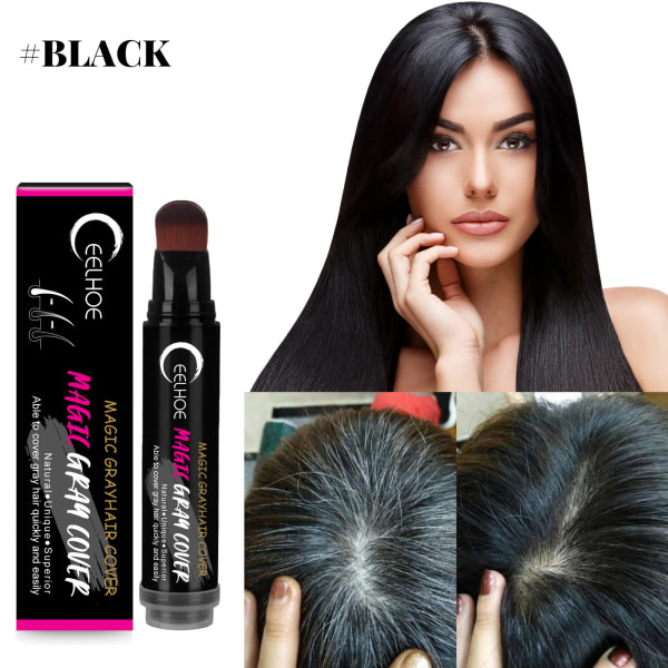 Snygg farge engångsfärgstift Långvarig effektiv fargestift for engangsbruk for nærande och pleie hår svart brun