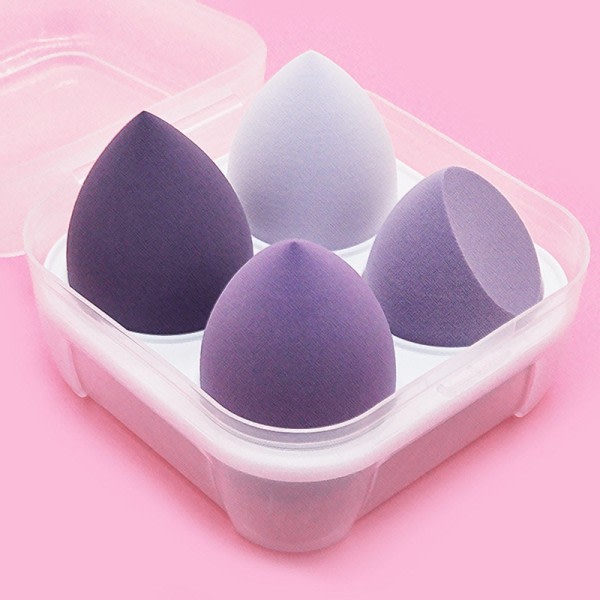 4-pak Makeup Sponge Puff våd og tør kombination Pink