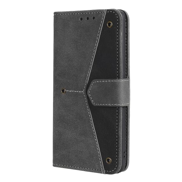 Kompatibel Iphone 11 Case Retro Fashion Pu Läder Plånbok Korthållare Flip Cover Coque Etui - Grå null ingen